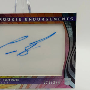 2023 Panini Illusions Football Chase Brown Rookie Auto /334 #RE-CBN FRENLY BRICKS - Open 7 Days