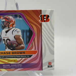 2023 Panini Illusions Football Chase Brown Rookie Auto /334 #RE-CBN FRENLY BRICKS - Open 7 Days