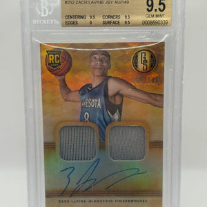 2014-15 Panini Gold Standard #252 Zach Lavine /149 RPA Auto Beckett 9.5 Gem Mint FRENLY BRICKS - Open 7 Days
