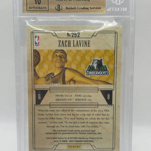 2014-15 Panini Gold Standard #252 Zach Lavine /149 RPA Auto Beckett 9.5 Gem Mint FRENLY BRICKS - Open 7 Days