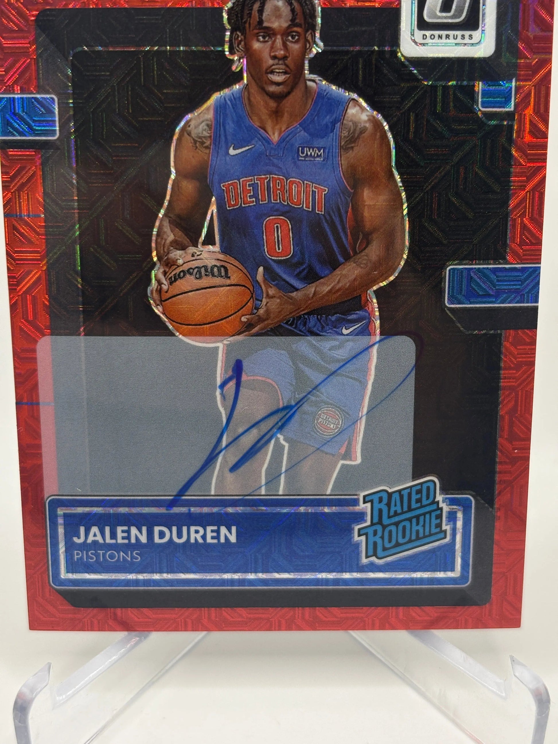2022-23 Panini Donruss Optic Basketball #227 Jalen Duren Rookie Auto on Card FRENLY BRICKS - Open 7 Days