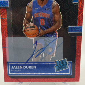 2022-23 Panini Donruss Optic Basketball #227 Jalen Duren Rookie Auto on Card FRENLY BRICKS - Open 7 Days