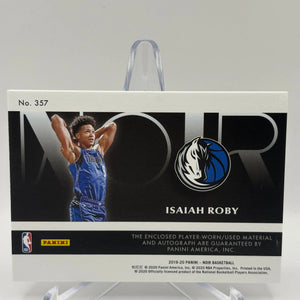 2019-20 Panini Noir Basketball #357 Isaiah Roby Rookie Patch Auto /99 On Card FRENLY BRICKS - Open 7 Days