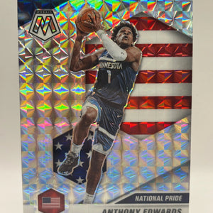 2020-21 Panini Mosaic Basketball #252 Anthony Edwards Silver National Pride FRENLY BRICKS - Open 7 Days