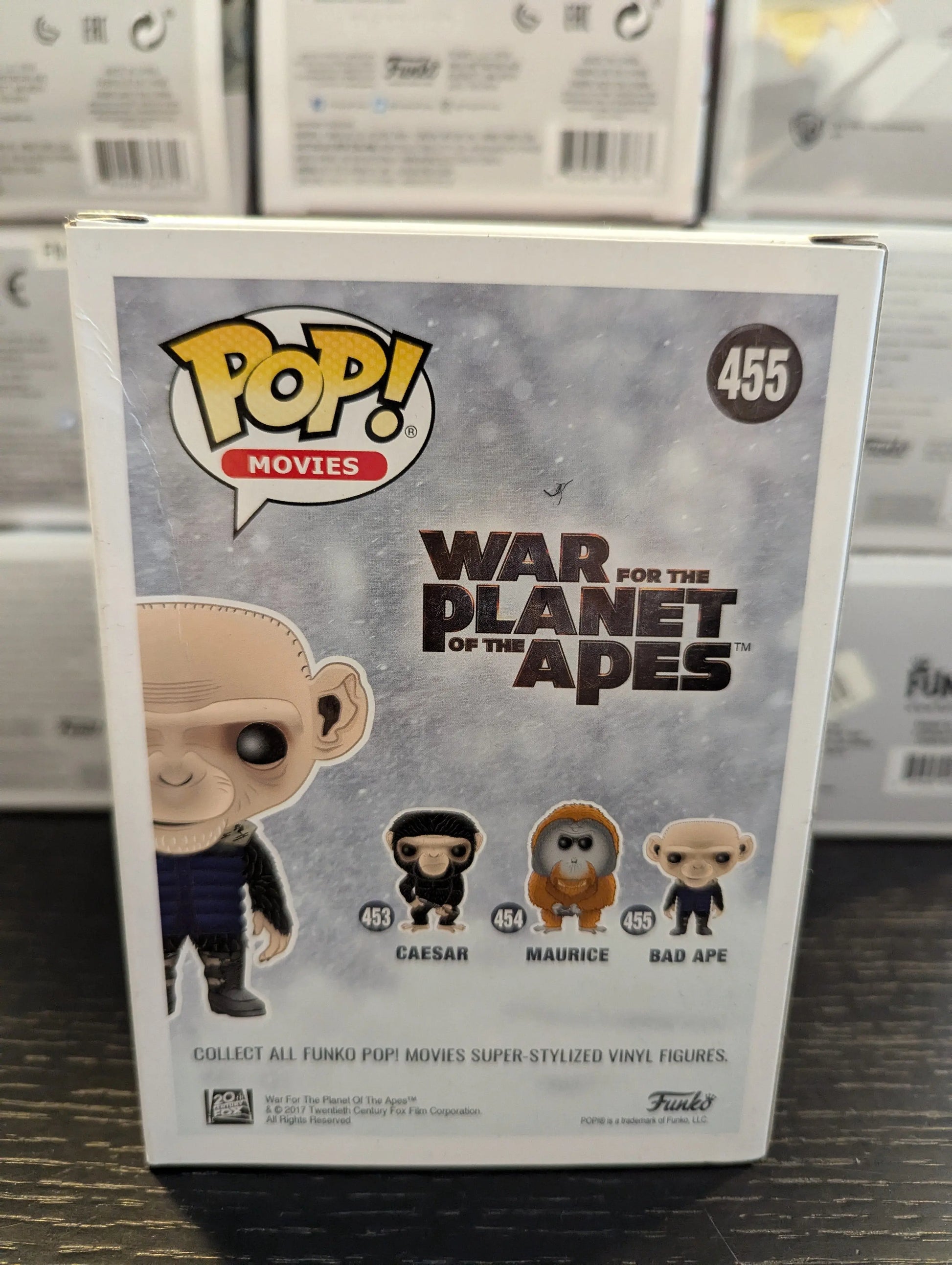 FUNKO POP VINYL MOVIES WAR FOR THE PLANET OF THE APES #455 BAD APE BNIB VAULTED FRENLY BRICKS - Open 7 Days