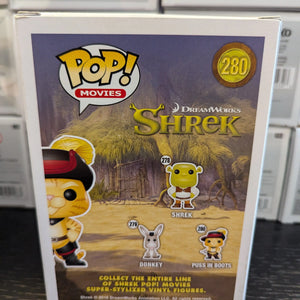 Shrek #280 Puss In Boots Funko Pop! Vinyl - Vaulted FRENLY BRICKS - Open 7 Days