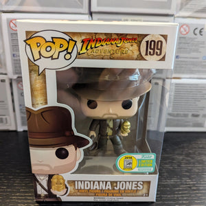 Funko Pop Vinyl #199 Indiana Jones Vaulted Grail 2016 SDCC Excellent Condition FRENLY BRICKS - Open 7 Days