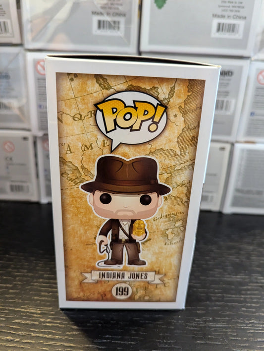 Funko Pop Vinyl #199 Indiana Jones Vaulted Grail 2016 SDCC Excellent Condition FRENLY BRICKS - Open 7 Days