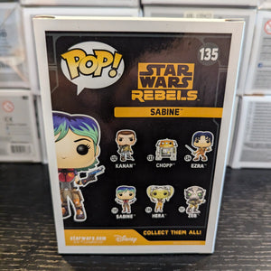 Funko Pop! Star Wars Rebels Sabine Wren #135 Vaulted Vinyl FRENLY BRICKS - Open 7 Days