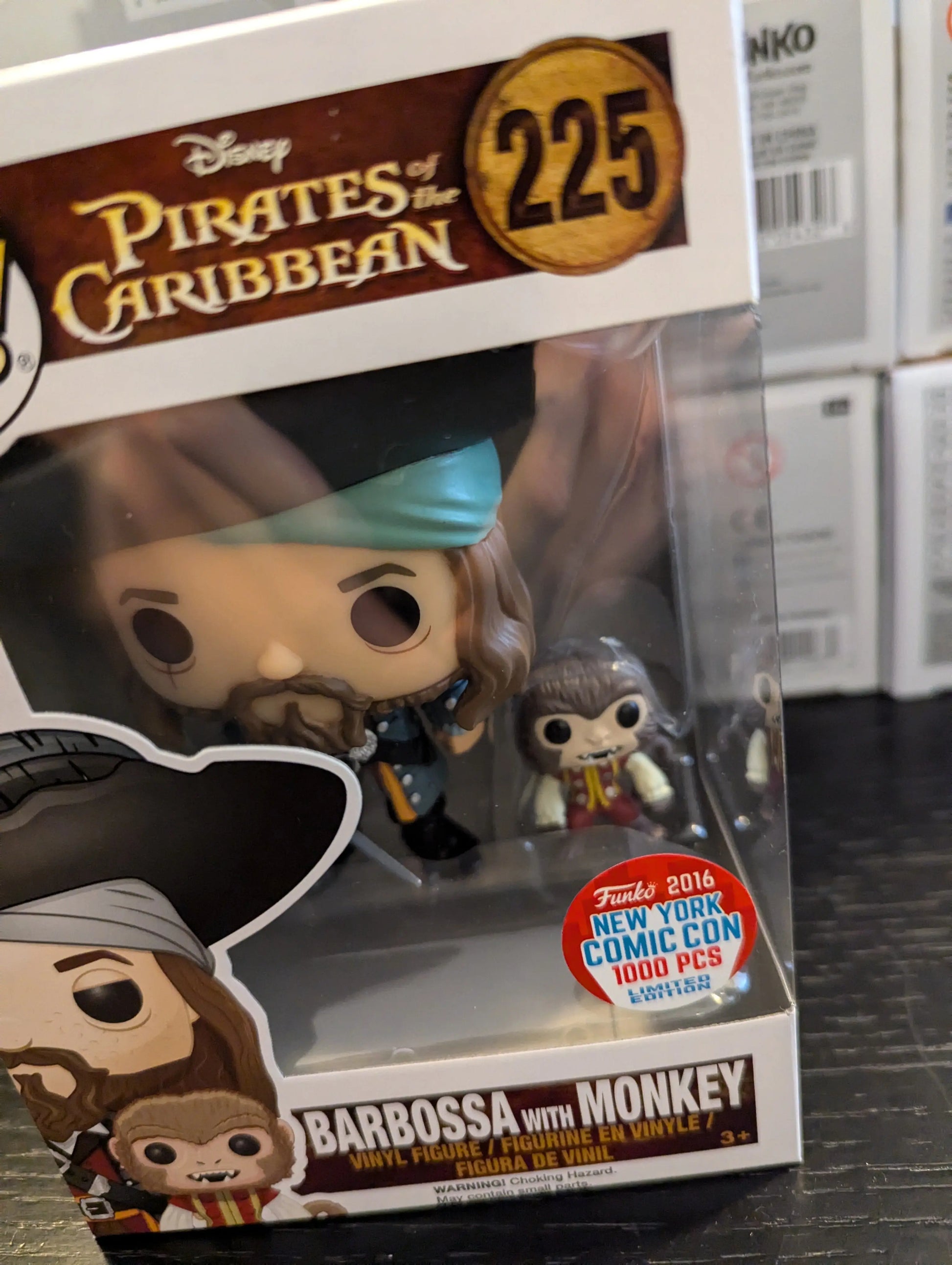 Funko POP Vinyl - Disney Pirates Of The Caribbean - Barbossa With Monkey - #225 FRENLY BRICKS - Open 7 Days