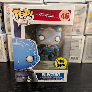 Funko Pop! Vinyl Marvel 46 Electro Amazing Spider-man 2 Glow in the Dark GITD FRENLY BRICKS - Open 7 Days