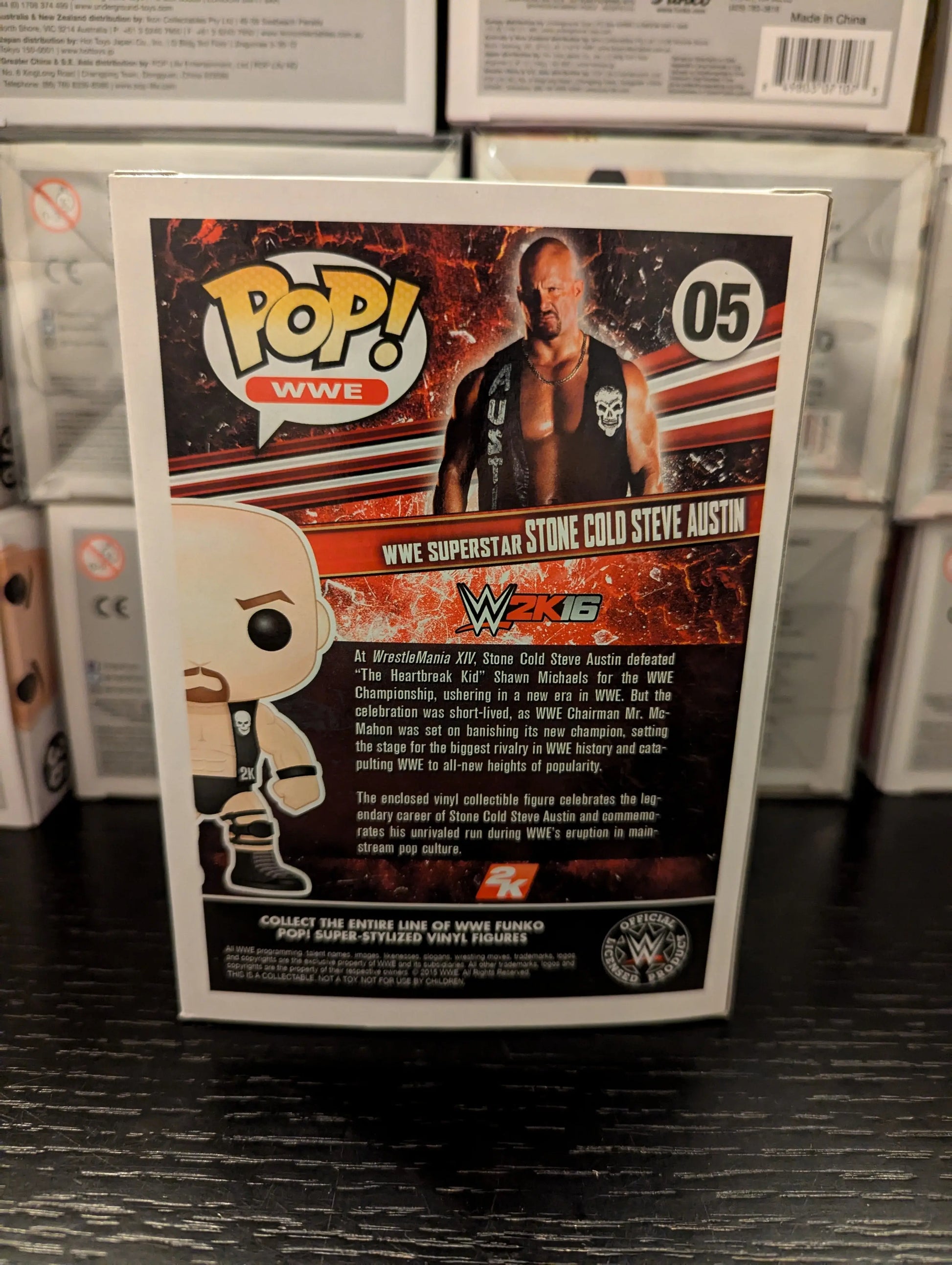 WWE Steve Austin 2K3:16 Collectors. Edition Exclusive 05 Funko Pop Vinyl Vaulted FRENLY BRICKS - Open 7 Days