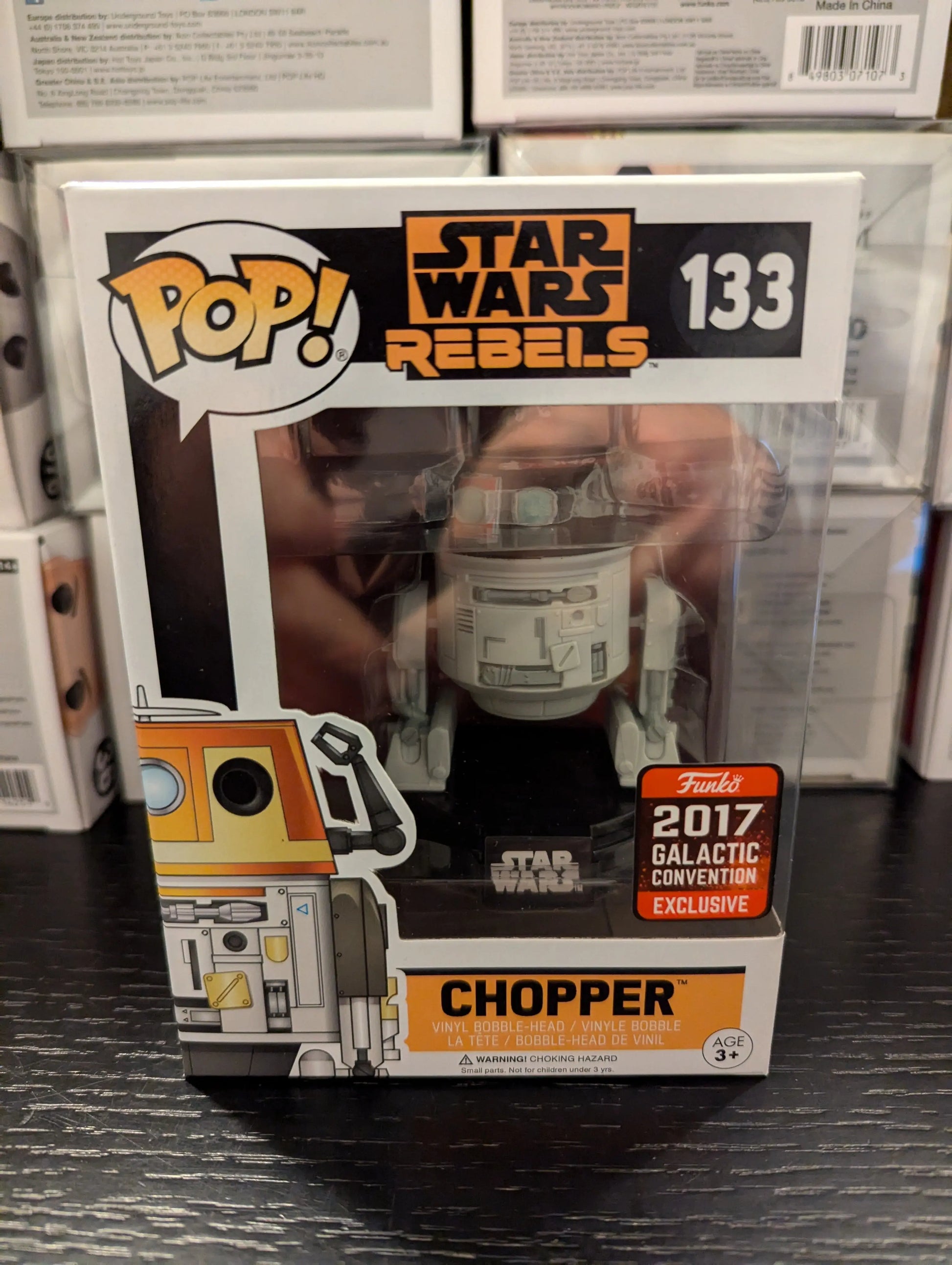 Funko POP! Star Wars Rebels CHOPPER #133 2017 Galactic Convention Exclusive FRENLY BRICKS - Open 7 Days