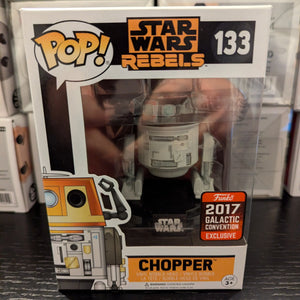 Funko POP! Star Wars Rebels CHOPPER #133 2017 Galactic Convention Exclusive FRENLY BRICKS - Open 7 Days