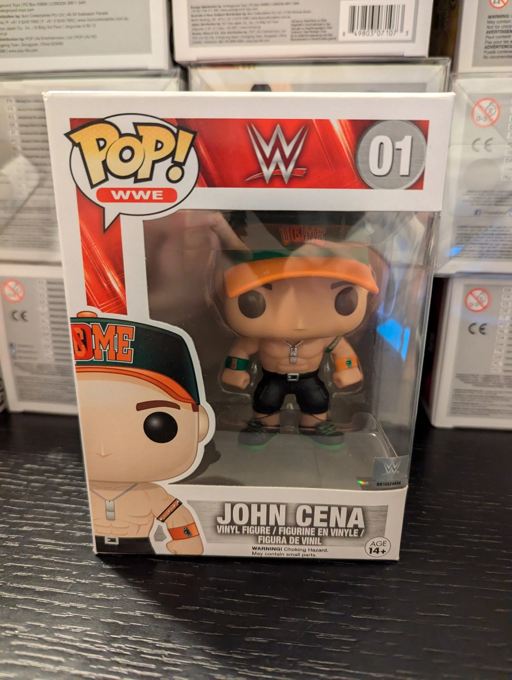 FUNKO POP WWE #01 JOHN CENA GREEN & ORANGE VAULTED VINYL FIGURE FRENLY BRICKS - Open 7 Days