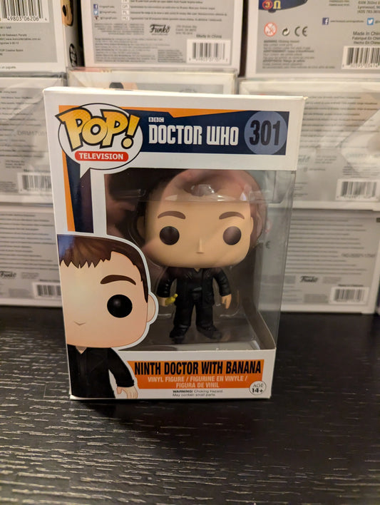 Doctor Who - 9th Doctor with Banana Pop! Vinyl Figure #301 FRENLY BRICKS - Open 7 Days