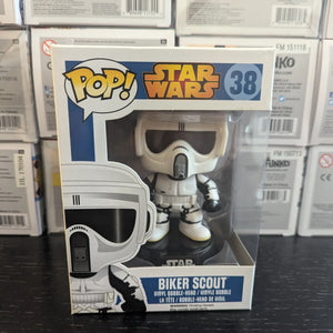 Star Wars Funko Pop Vinyl Figure Biker Scout #38 Blue Box 2014 FRENLY BRICKS - Open 7 Days