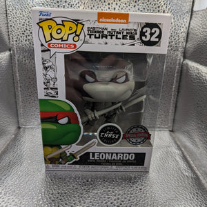 Funko POP! Comics: LEONARDO #32 Black and White CHASE Special Edition FRENLY BRICKS - Open 7 Days