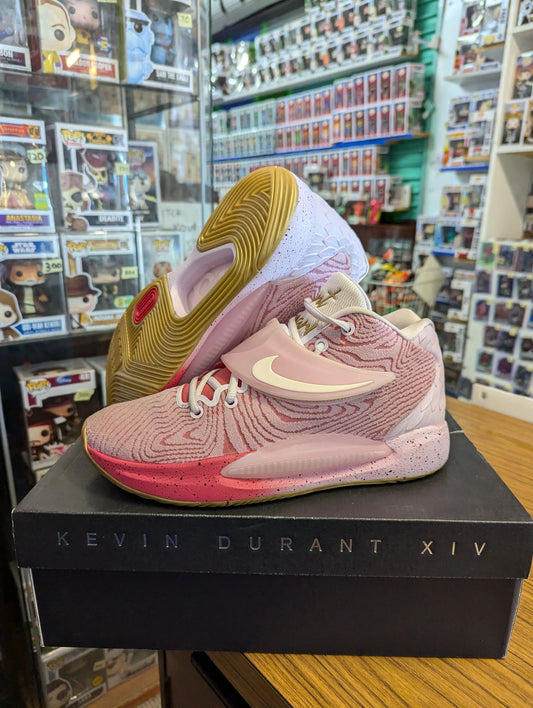 Nike KD 14 "Aunt Pearl" Pink Basketball Shoes Men's Size 8.5 US DC9379-600 FRENLY BRICKS - Open 7 Days