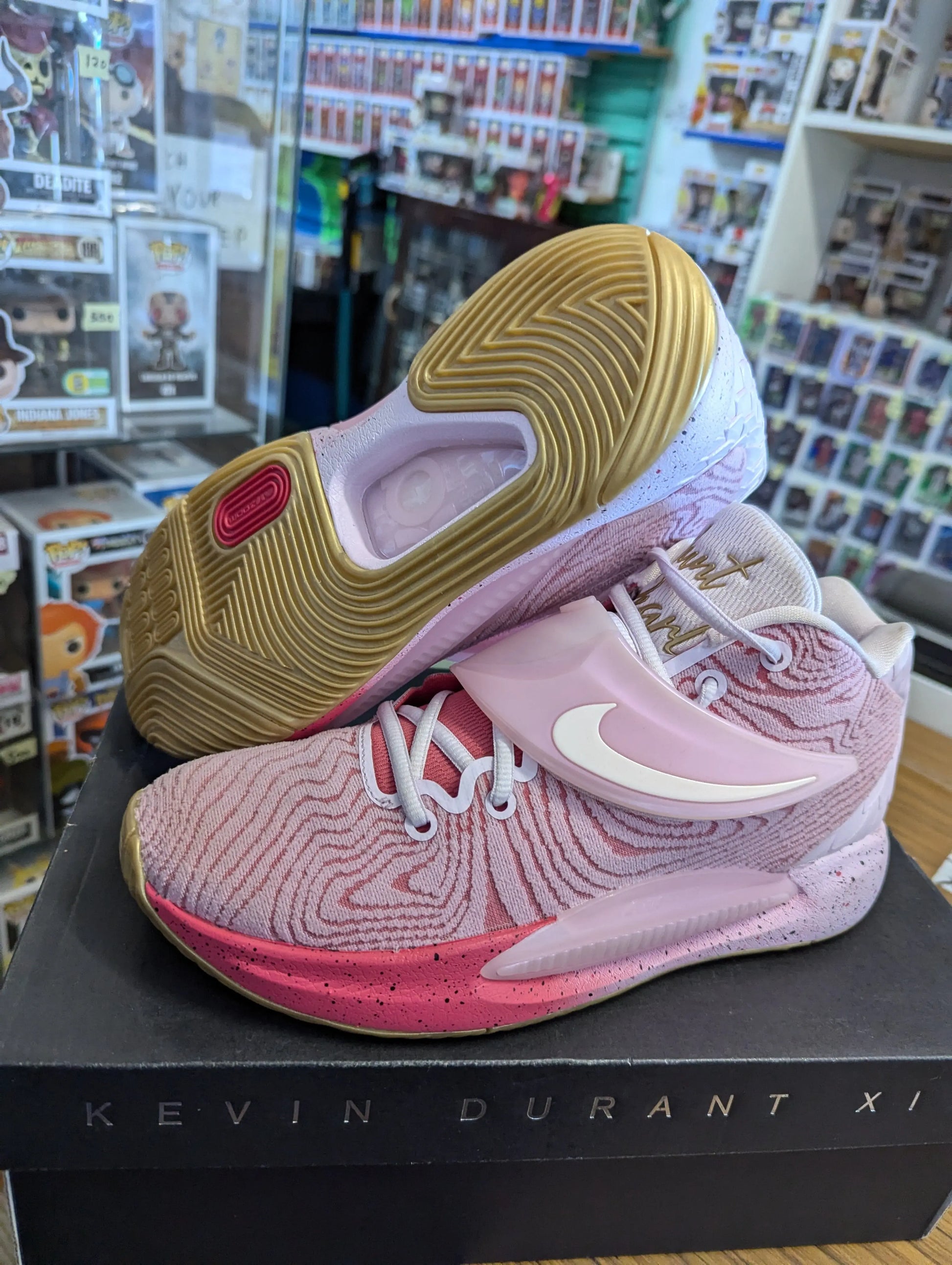 Nike KD 14 "Aunt Pearl" Pink Basketball Shoes Men's Size 8.5 US DC9379-600 FRENLY BRICKS - Open 7 Days