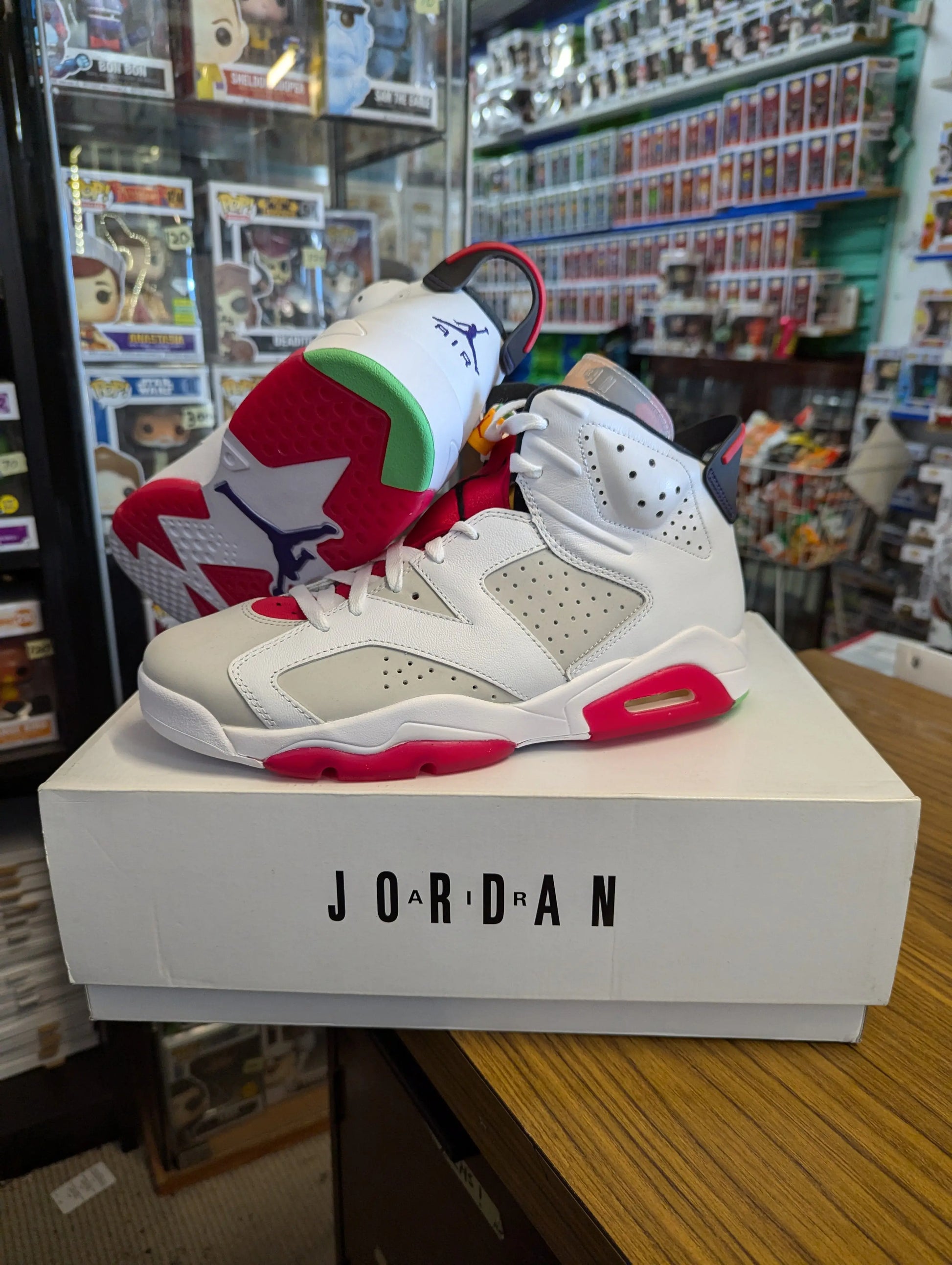 CT8529-062 Nike Air Jordan Retro VI 6 Retro Hare Neutral Grey White True Red us10 FRENLY BRICKS - Open 7 Days