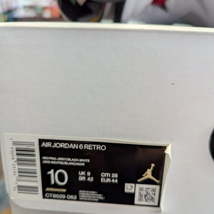 CT8529-062 Nike Air Jordan Retro VI 6 Retro Hare Neutral Grey White True Red us10 FRENLY BRICKS - Open 7 Days