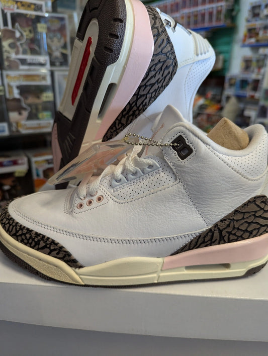 Air Jordan 3 'Neapolitan' White Sneaker, Size 6 used pre-owned CK9246-102 FRENLY BRICKS - Open 7 Days