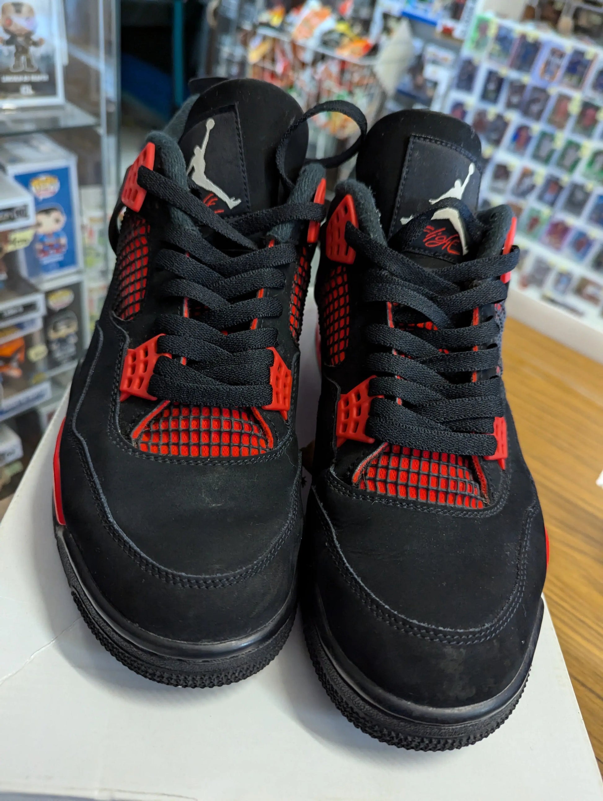 Jordan 4 Retro Crimson Red Thunder Size us 11 USED pre-owned replace box FRENLY BRICKS - Open 7 Days