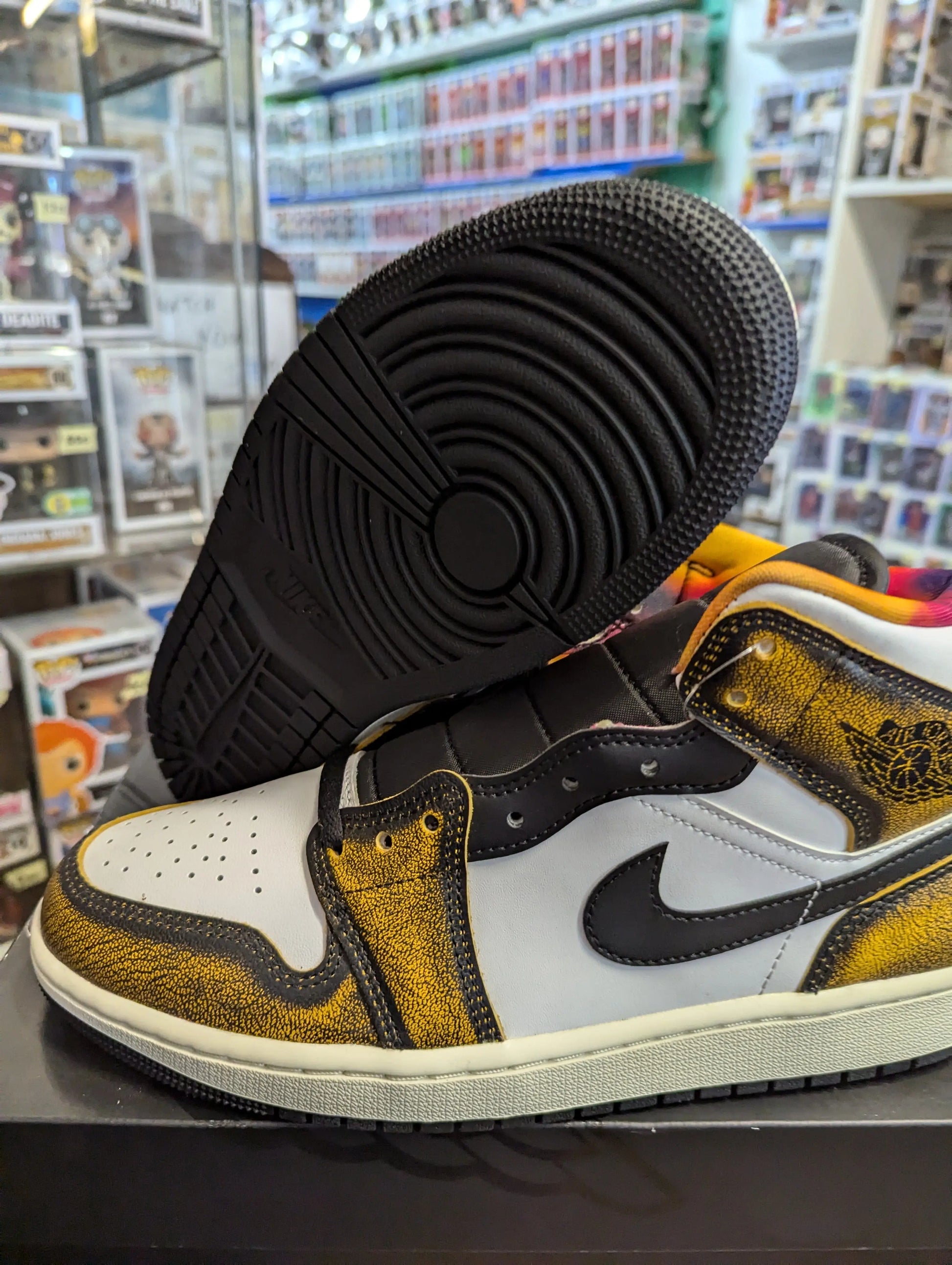 Nike Air Jordan Retro 1 Mid SE Wear Away Taxi Black White Orange Sail DQ8417-071 FRENLY BRICKS - Open 7 Days