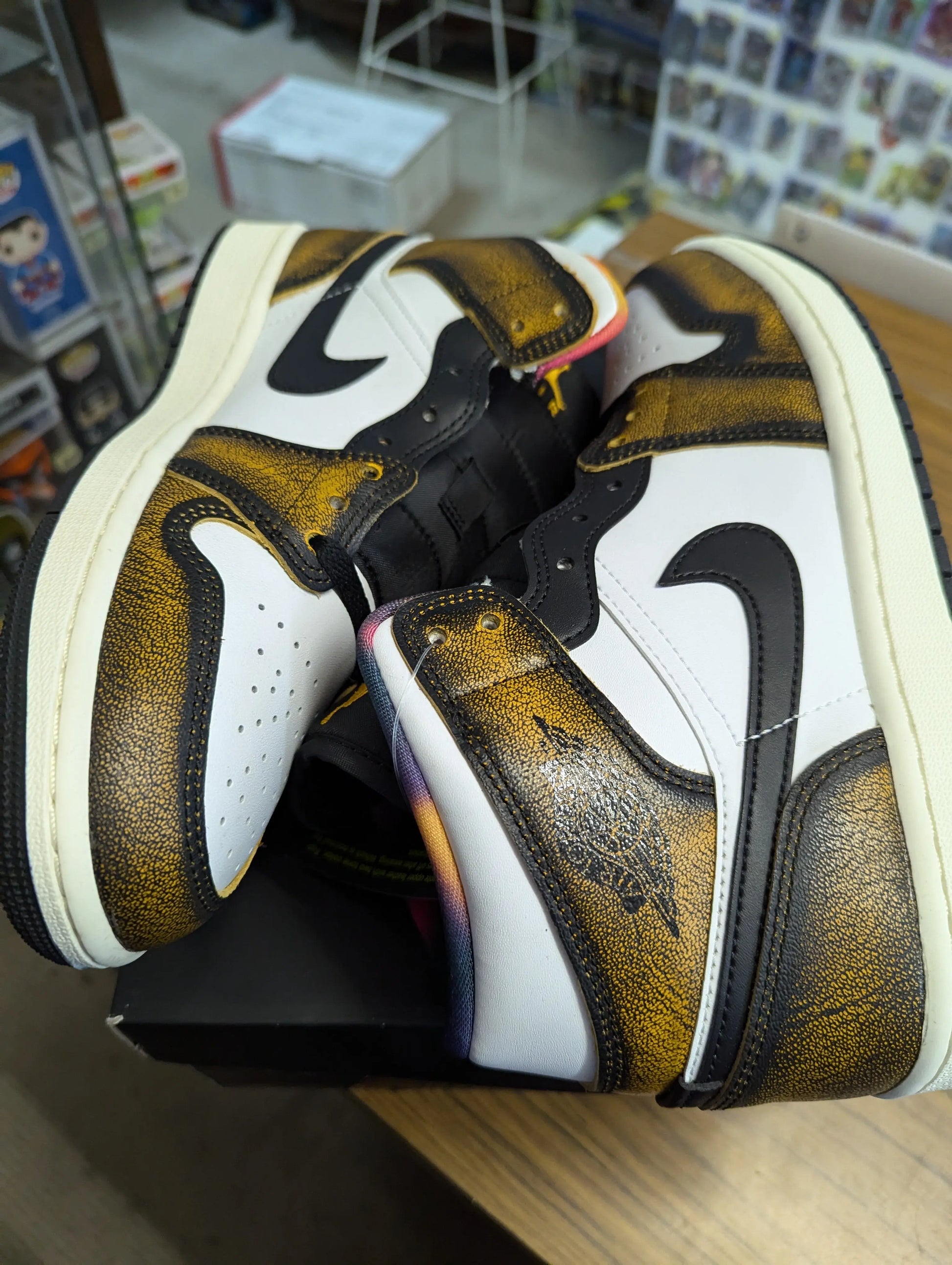 Nike Air Jordan Retro 1 Mid SE Wear Away Taxi Black White Orange Sail DQ8417-071 FRENLY BRICKS - Open 7 Days