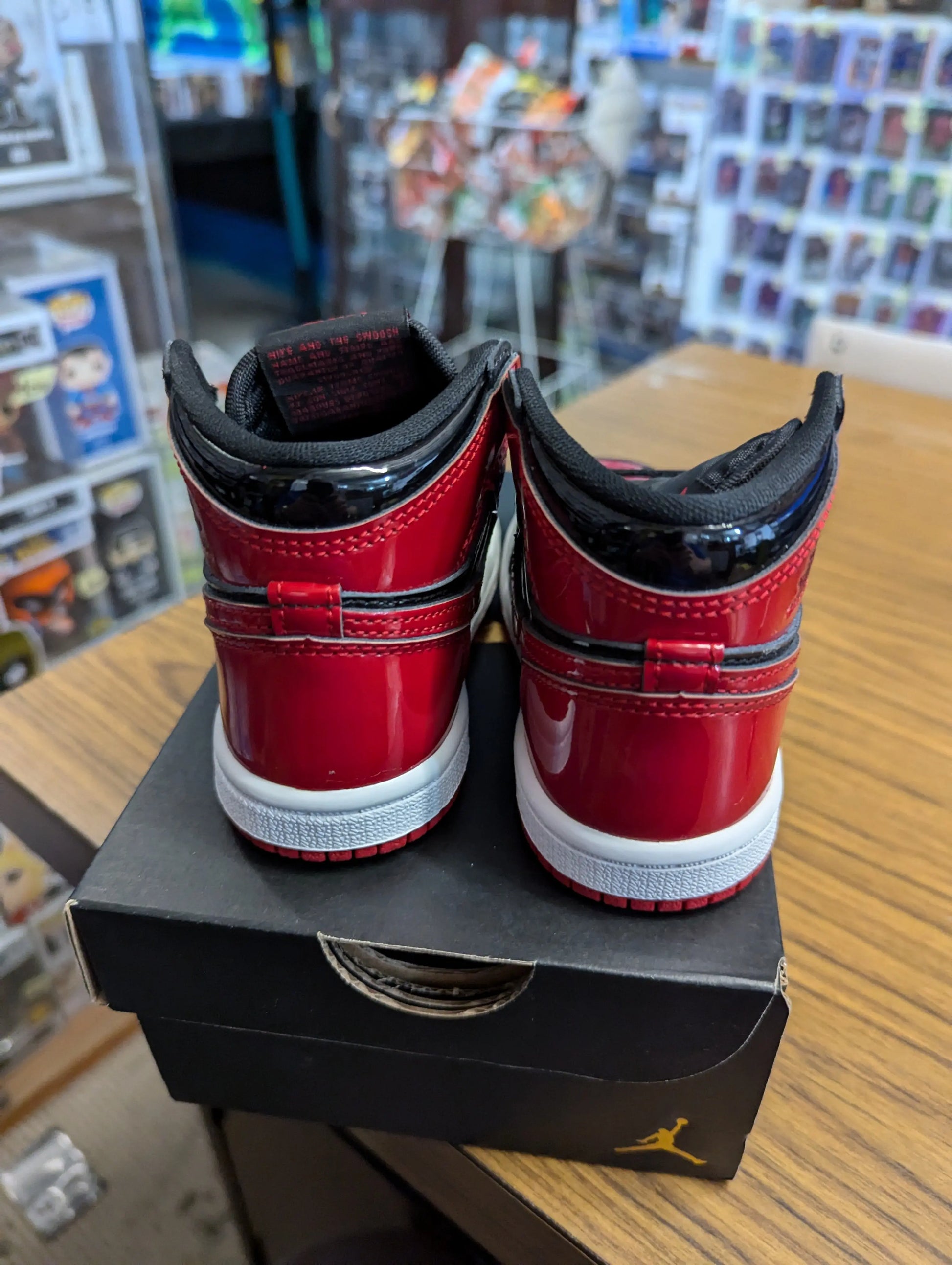 Jordan 1 Retro High OG Patent Bred Toddler TD size 6c FRENLY BRICKS - Open 7 Days