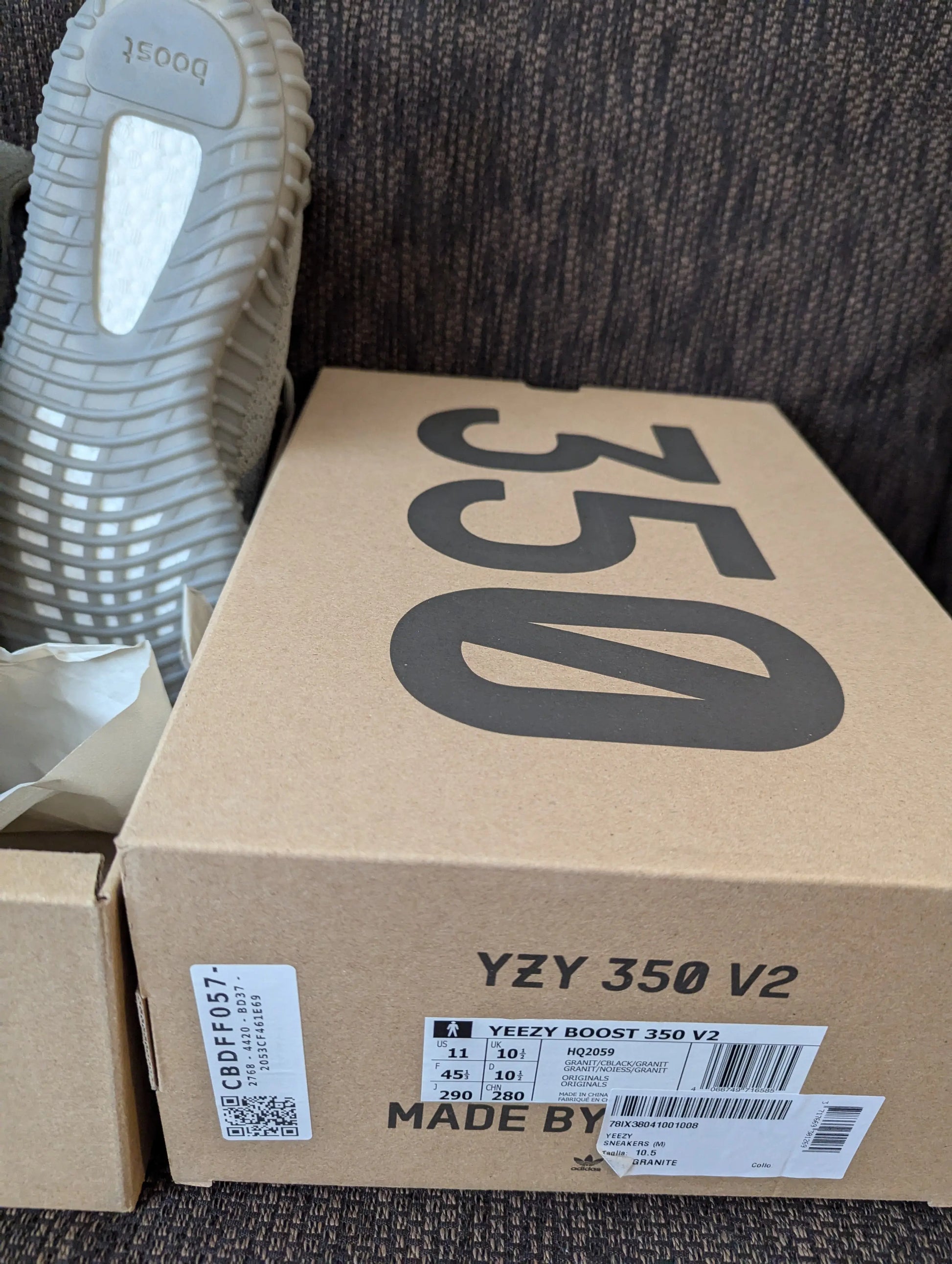 Yeezy Boost 350 V2 US11 Granite new deadstock FRENLY BRICKS - Open 7 Days