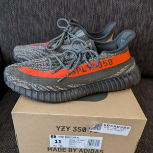 adidas Yeezy Boost 350 V2 Carbon Beluga Men's USED PRE-OWNED US11 FRENLY BRICKS - Open 7 Days