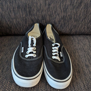 Vans Shoes Mens us11 Black Canvas Lace Up White Brown Sneaker USED pre-owned FRENLY BRICKS - Open 7 Days