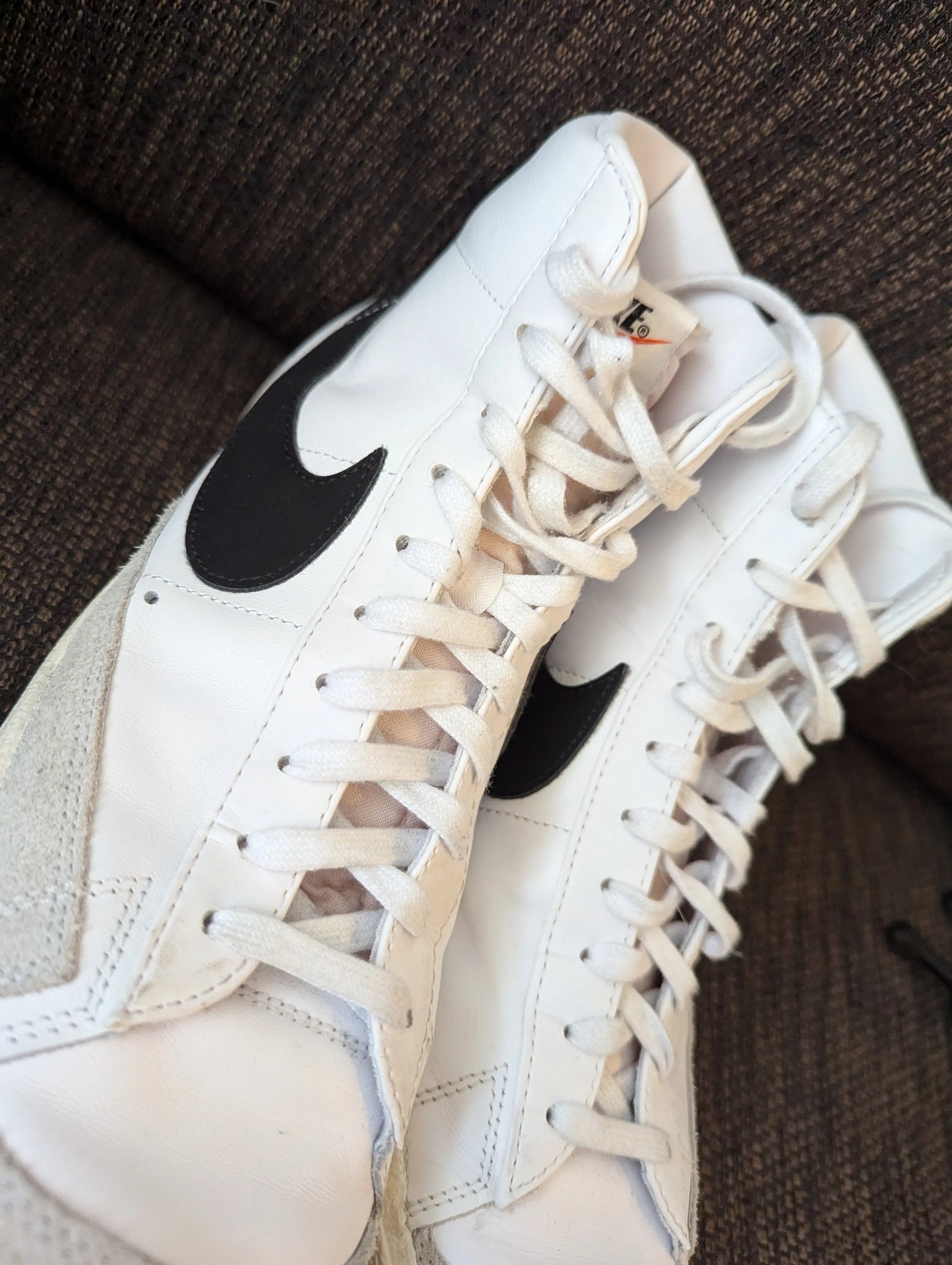 Nike Blazer Mid 77 Shoes Mens us12 White Black Grey Vintage Leather Casual FRENLY BRICKS - Open 7 Days