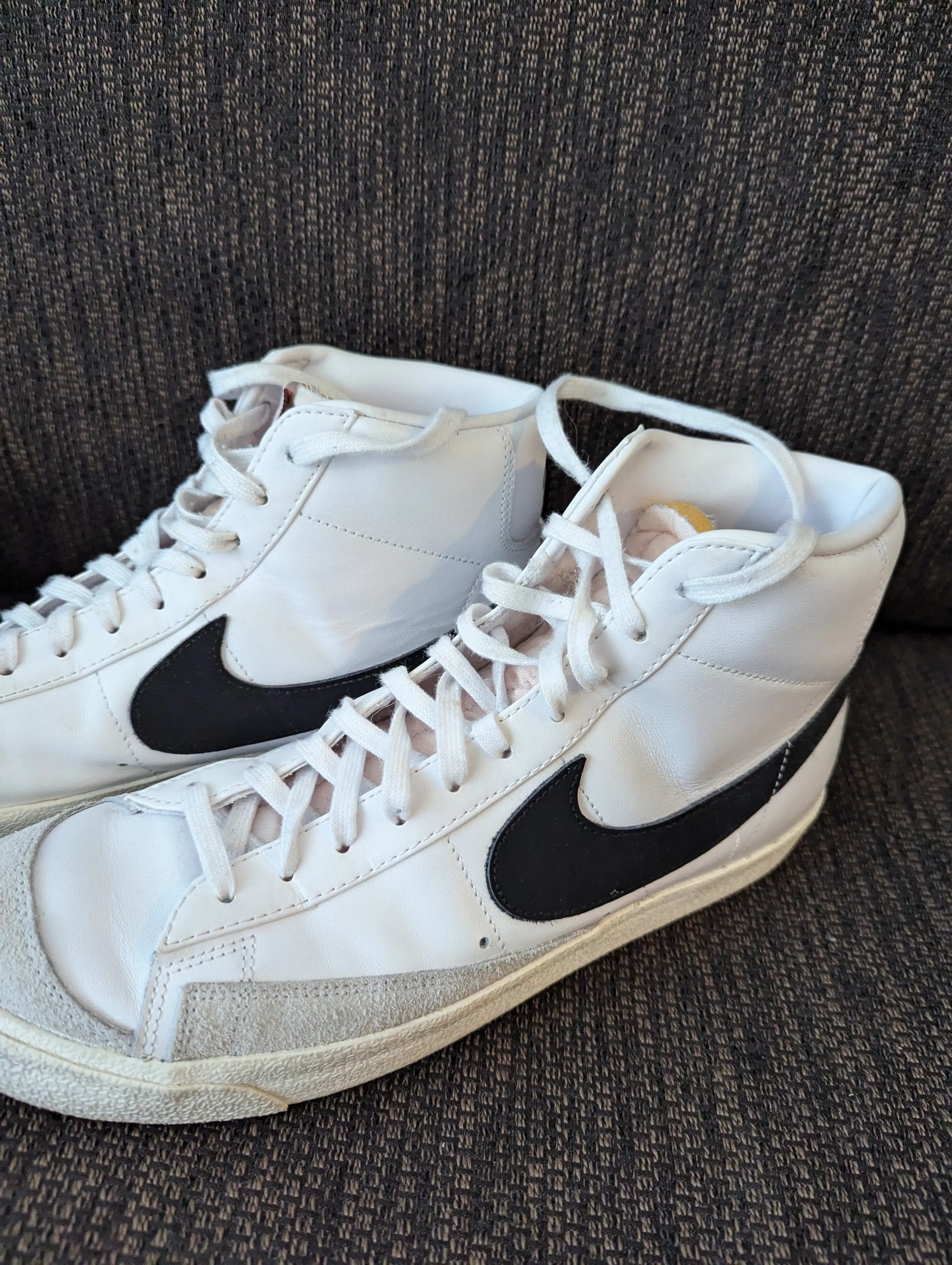 Nike Blazer Mid 77 Shoes Mens us12 White Black Grey Vintage Leather Casual FRENLY BRICKS - Open 7 Days