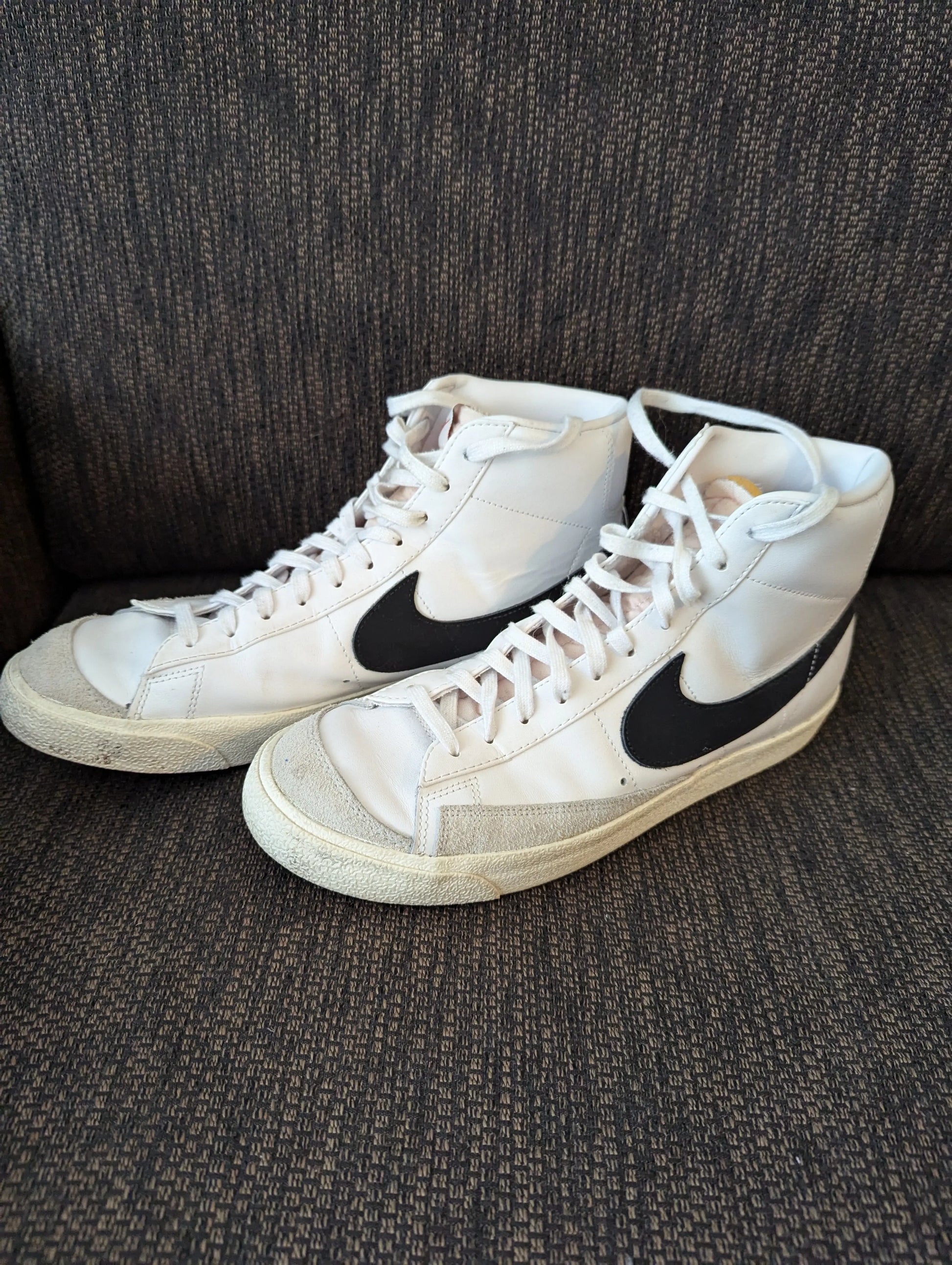 Nike Blazer Mid 77 Shoes Mens us12 White Black Grey Vintage Leather Casual FRENLY BRICKS - Open 7 Days