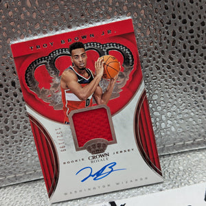 2018-19 Panini Crown Royale TROY BROWN JR. /199 AUTO PATCH ROOKIE FRENLY BRICKS - Open 7 Days