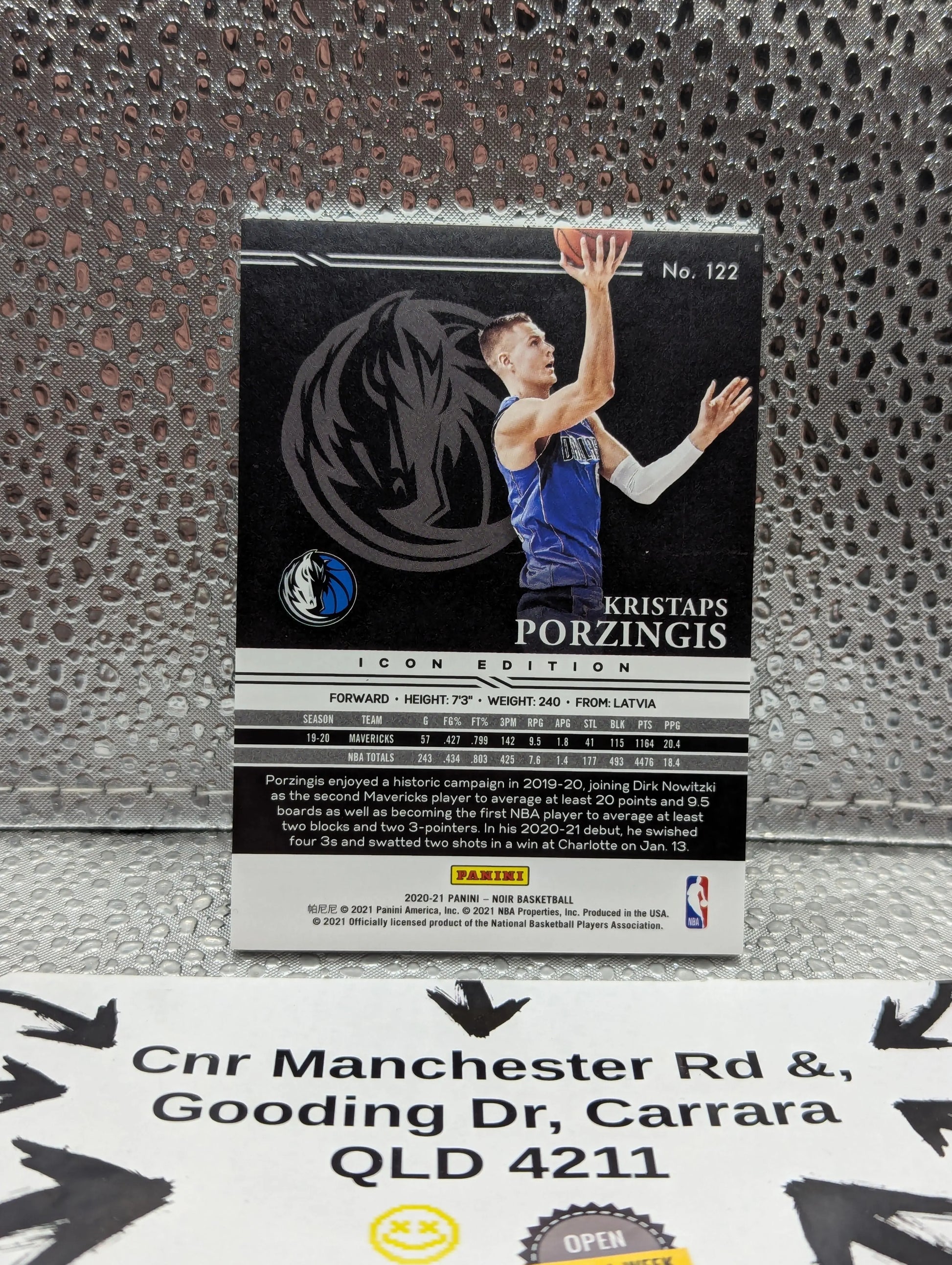 2020-21 Panini NOIR Kristaps Porzingis /25 FRENLY BRICKS - Open 7 Days