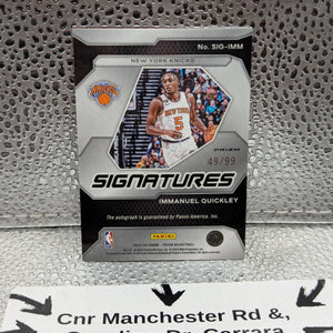 2023-24 Panini Prizm Signatures IMMANUEL QUICKLEY auto /99 FRENLY BRICKS - Open 7 Days