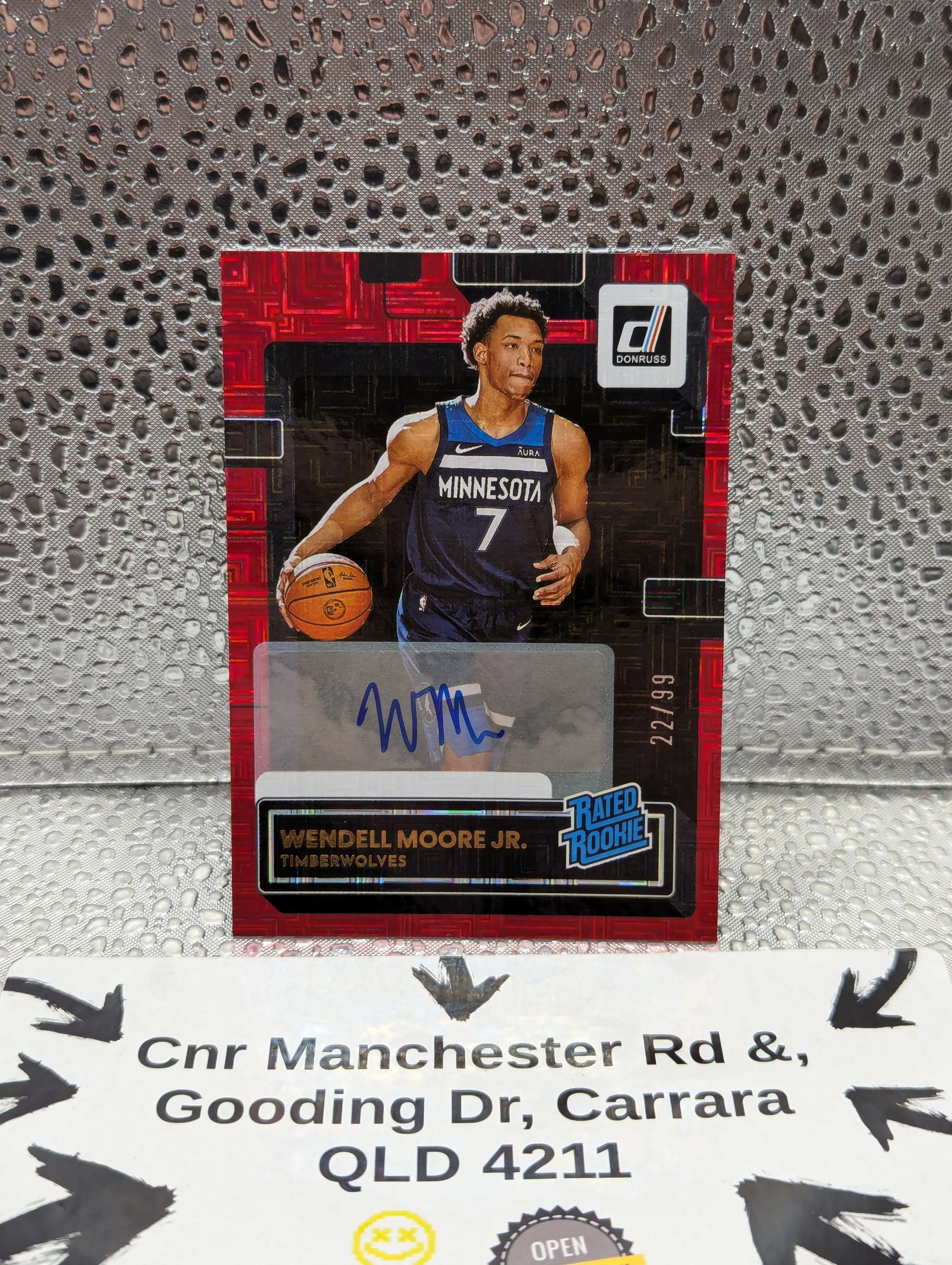 2022-23 Panini Donruss Red MOJO /99 WENDELL MOORE JR. RATED ROOKIE auto