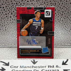 2022-23 Panini Donruss Red MOJO /99 WENDELL MOORE JR. RATED ROOKIE auto