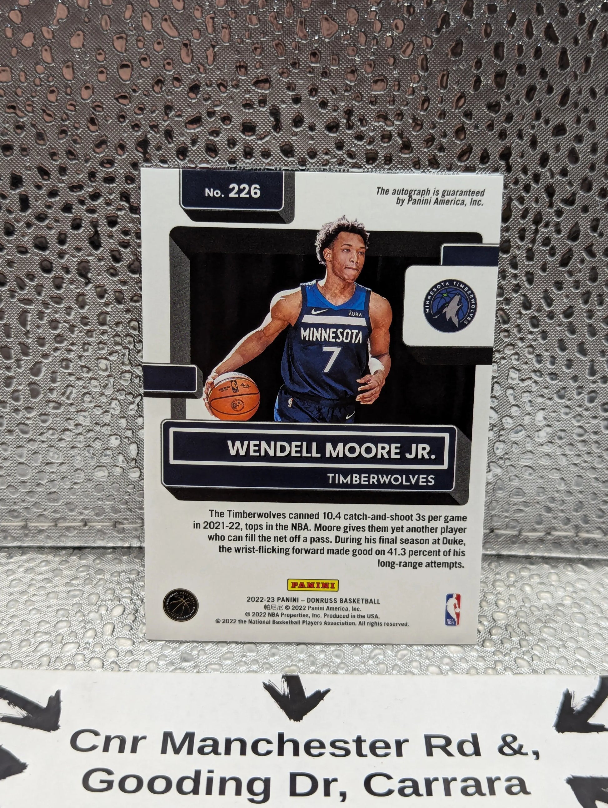 2022-23 Panini Donruss Red MOJO /99 WENDELL MOORE JR. RATED ROOKIE auto