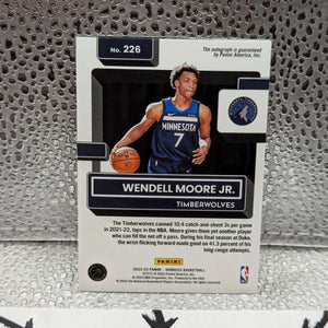 2022-23 Panini Donruss Red MOJO /99 WENDELL MOORE JR. RATED ROOKIE auto