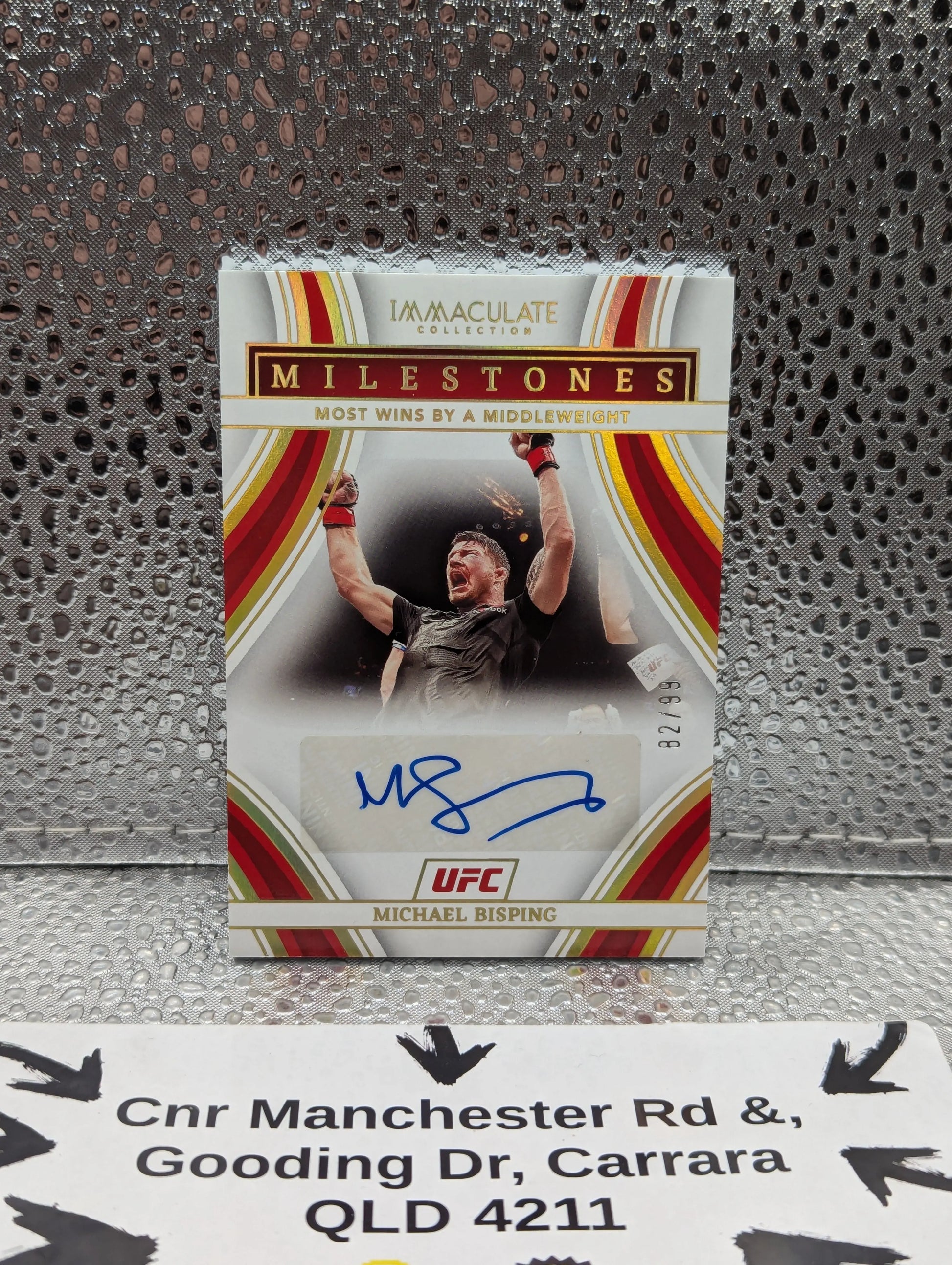 2023 Panini Immaculate UFC Michael Bisping /99 AUTO milestones FRENLY BRICKS - Open 7 Days