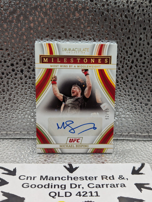 2023 Panini Immaculate UFC Michael Bisping /99 AUTO milestones FRENLY BRICKS - Open 7 Days