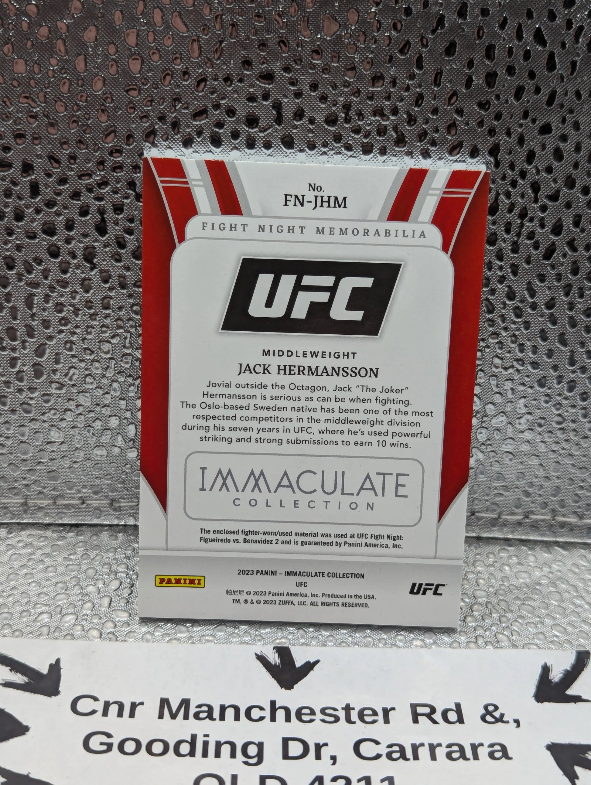 2023 Panini Immaculate UFC Memorabilia JACK HERMANSSON /25 FRENLY BRICKS - Open 7 Days