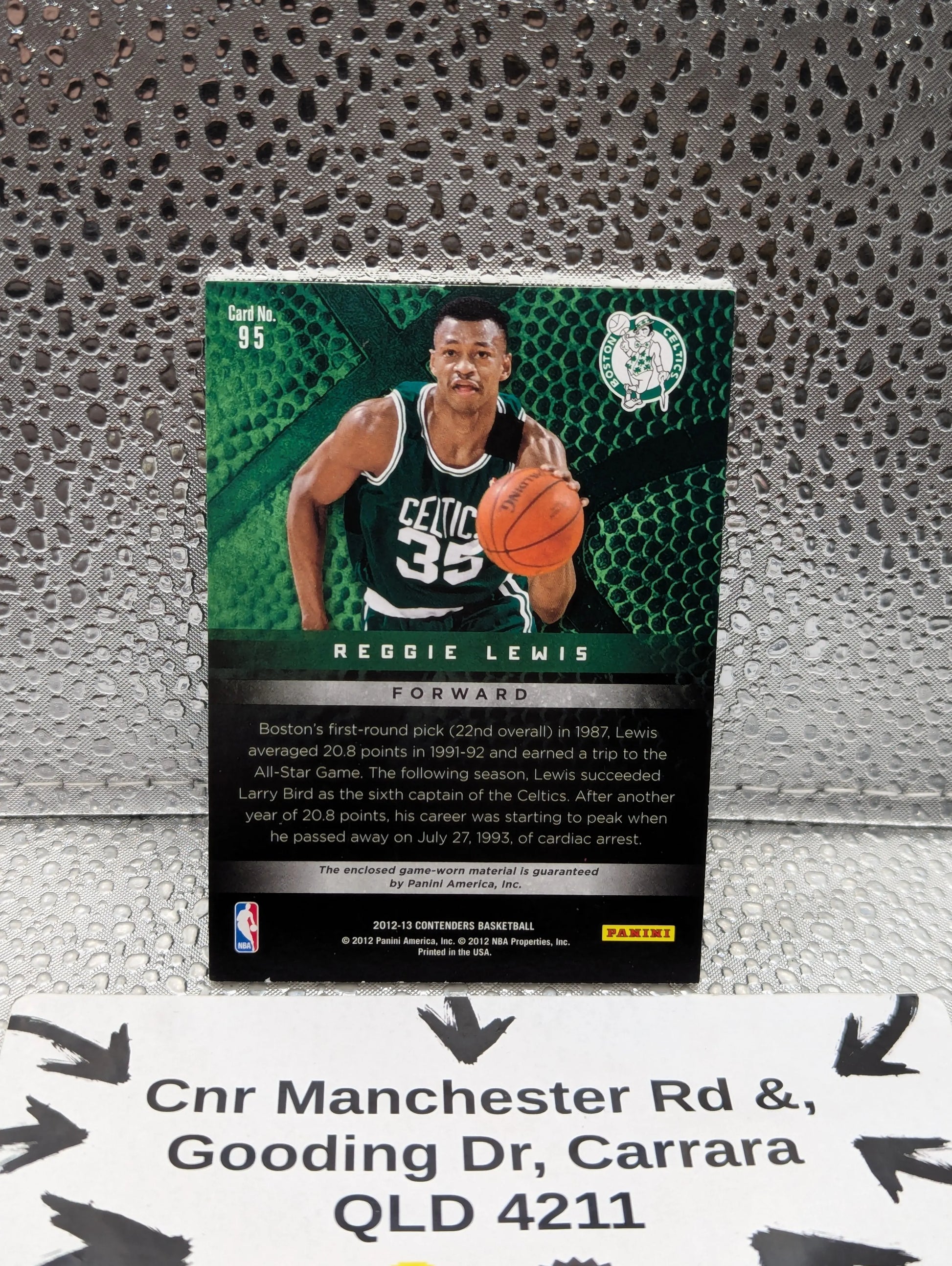 2012-13 Panini Contenders REGGIE LEWIS /99 Materials FRENLY BRICKS - Open 7 Days