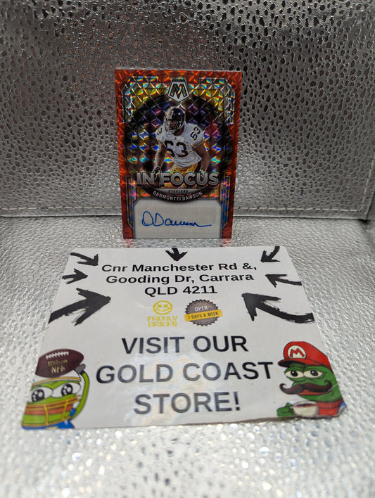 2023 Panini MOSAIC NFL DERMONTTI DAWSON Auto /199 IN FOCUS FRENLY BRICKS - Open 7 Days