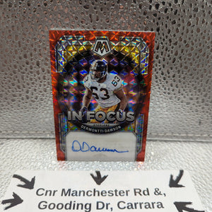 2023 Panini MOSAIC NFL DERMONTTI DAWSON Auto /199 IN FOCUS FRENLY BRICKS - Open 7 Days